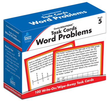 Cards Task Cards: Word Problems, Grade 5 Book