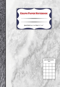 Paperback Graph Paper Notebook: Quad Ruled 4x4 - 110 Pages - 7" x 10" Squared Graphing Paper * Blank Notebook * Grid Paper * Softback ...(Composition Book