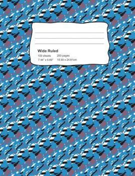 Composition Notebook Wide Ruled, 7. 44 X 9. 69 Inch 200 Pages 100 Sheets : Colorful Journal for School Student, Teacher, or Office