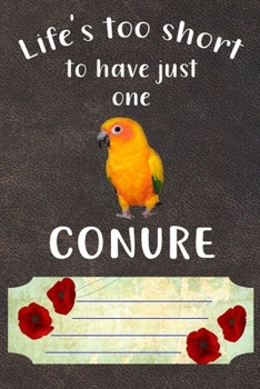 Paperback Life's Too Short To Have Just One Conure Notebook Journal: 110 Blank Lined Paper Pages 6x9 Personalized Customized Notebook Journal Gift For Sun Conur Book