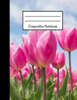 Paperback Composition Notebook: Large College Ruled 120 Page Notebook Pink Flower Design Book