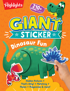 Paperback Giant Sticker Dinosaur Fun Book