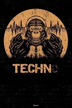 Techno Planner: Gorilla Techno Music Calendar 2020 - 6 x 9 inch 120 pages gift