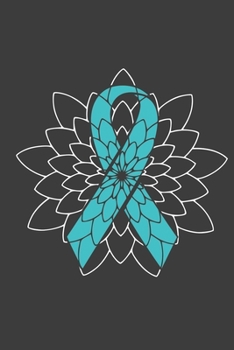 Writing About My Health Journey with Dysautonomia: College Ruled Notebook ( Turquoise Awareness Ribbon Mandala Cover)