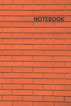 Notebook: Orange Concrete Wall Blank Lined Blush Notes 6x9 Inches 100 Pages Notebook