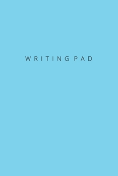 Paperback Writing Pad: Girls Notebooks. 6x9, Composition Notebook, 122 pages, Minimalist Plain, Cute Journal Diary, Turquoise Blue Cover Book