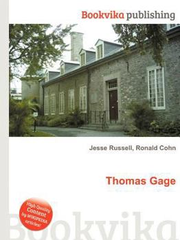 Paperback Thomas Gage Book