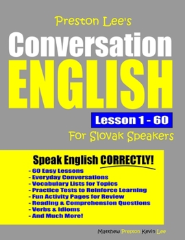 Paperback Preston Lee's Conversation English For Slovak Speakers Lesson 1 - 60 Book