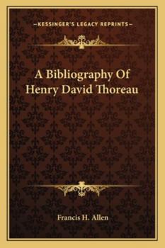 A Bibliography of Henry David Thoreau