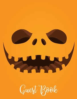 Guest book: Halloween Party Guestbook Supply Essential,8.5 x 11 Sized, 100 Pages | Ideal for Halloween Costume Party