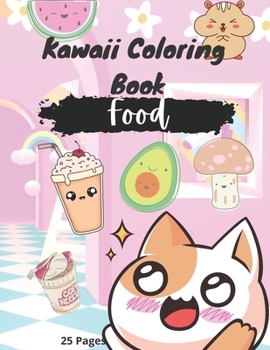 Paperback Kawaii Coloring Book: Food Book