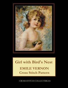 Paperback Girl with Bird's Nest: Emile Vernon Cross Stitch Pattern [Large Print] Book
