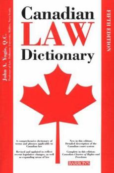 Paperback Canadian Law Dictionary Book