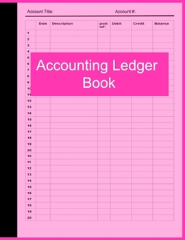 Paperback Accounting Ledger: Bookkeeping Record: 120 pages: Size = 8.5 x 11 inches (double-sided), perfect binding, non-perforated Book