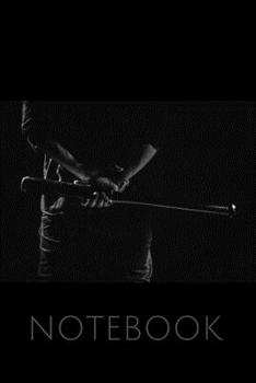 Black Baseball Notebook: Notepad Journal: College Ruled 6 x 9 in, 120 lined page notebook for work school college (kids, girls, boys, children) baseball bat ball pitch home run