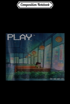 Composition Notebook: Aesthetic Anime Vaporwave Waiting Sad Journal/Notebook Blank Lined Ruled 6x9 100 Pages