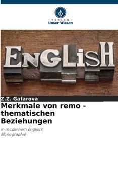 Paperback Merkmale von remo - thematischen Beziehungen [German] Book
