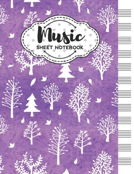 Music Sheet Notebook: Blank Staff Manuscript Paper with Unique Watercolor Themed Cover Design