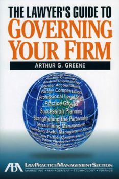 Paperback The Lawyer's Guide to Governing Your Firm [With CDROM] Book