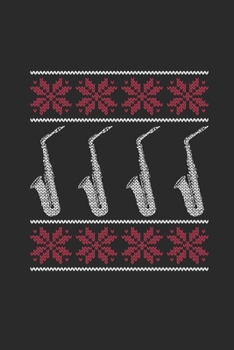 Christmas Saxophone: Dotted Bullet Notebook (6" x 9" - 120 pages) ~ Christmas Themed Notebook for Daily Journal, Diary, and Gift