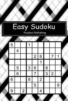 Easy Sudoku: Sudoku Puzzle Game For Beginers With Black and White Stripes Style Cover
