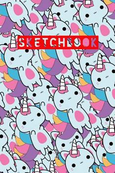 Sketchbook: Unicorn Cat Cute Kawaii Pattern