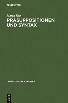 Hardcover Präsuppositionen und Syntax [German] Book