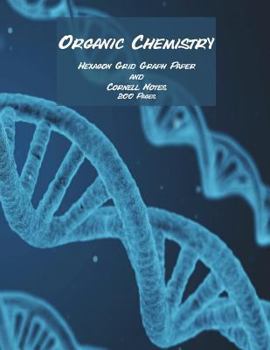 Paperback DNA Oceans Organic Chemistry Notebook: Hexagon Grid Graph Paper and Cornell Notes: 200 Page 8.5 x 11 inch Composition Style Notebook Book