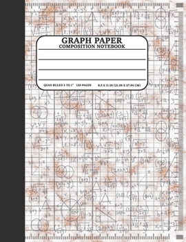 Paperback Graph Paper Composition Notebook: Math and Science Lover Marble Rose Gold Graph Paper Cover Notebook (Quad Ruled 5 squares per inch, 120 pages) Birthd Book