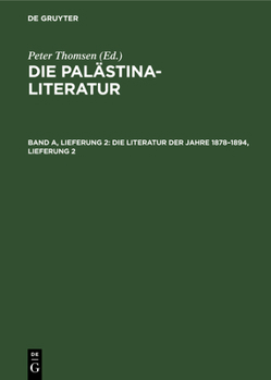 Hardcover Die Literatur Der Jahre 1878-1894, Lieferung 2 [German] Book