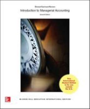 Paperback Introduction to Managerial Accounting 7e Book