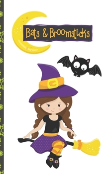 Halloween Journal: Bats & Broomsticks 5 x 8 inch 120 Pages Dot Grid Journal Diary Notebook for Adults and Kids who love Halloween, Harvest and Autumn (Halloween Journals)