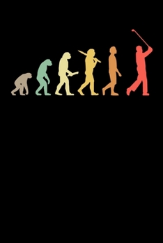 Golfer Notizbuch: A5 Kariert 108 Seiten - Retro Golf Evolution Notizheft - Geschenk für Golfer & Golfspieler (German Edition)