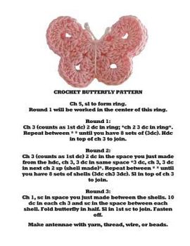 Paperback Lined Notebook Journal 8.5" x 11" 132 Pages: Crochet Butterfly Pattern - Lined Notebook for Journaling, Planning, List-Making, Designing, and Organizi Book