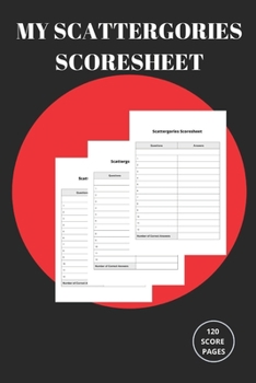 Paperback MY Scattergories Score sheet Book