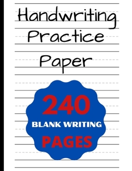 Paperback Handwriting Practice Paper for Kids: Dotted Line Notebook Handwriting Practice Paper Notebook Book