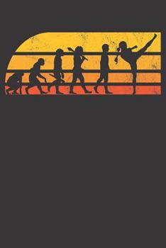 Paperback Notebook: Dot Grid Dotted 6x9 120 Pages Kickboxing Girl Funny Kickboxer Evolution Gift Book