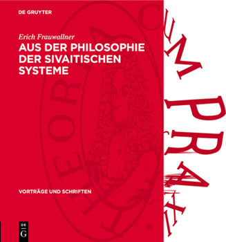 Hardcover Aus Der Philosophie Der Sivaitischen Systeme [German] Book