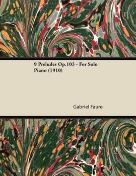 Paperback 9 Préludes Op.103 - For Solo Piano (1910) Book