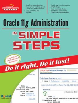 Paperback Wiley India Oracle 11g Administration in Simple Steps Book