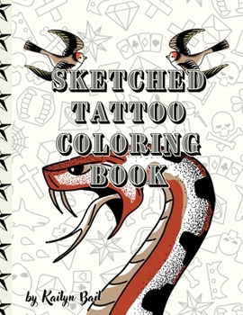 Paperback Sketched Tattoo Coloring Book