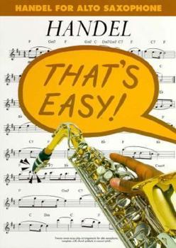 Paperback Handel for Alto Sax (That's Easy Series) Book