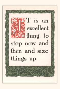 Paperback Vintage Journal Stop and Size Things Up Book