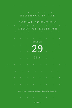 Hardcover Research in the Social Scientific Study of Religion, Volume 29 Book