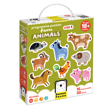 Misc. Progressive Puzzles Farm Animals 18m+ Toddler Puzzle Book