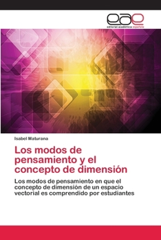 Paperback Los modos de pensamiento y el concepto de dimensión [Spanish] Book