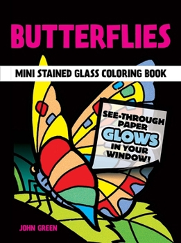 Paperback Little Butterflies Stained Glass Coloring Book