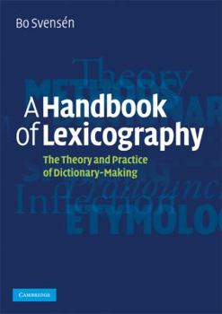 Paperback A Handbook of Lexicography Book