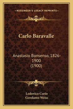 Paperback Carlo Baravalle: Anastasio Bonsenso, 1826-1900 (1900) [Italian] Book