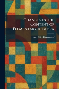 Paperback Changes in the Content of Elementary Algebra Book